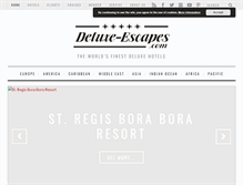 Tablet Screenshot of deluxe-escapes.com